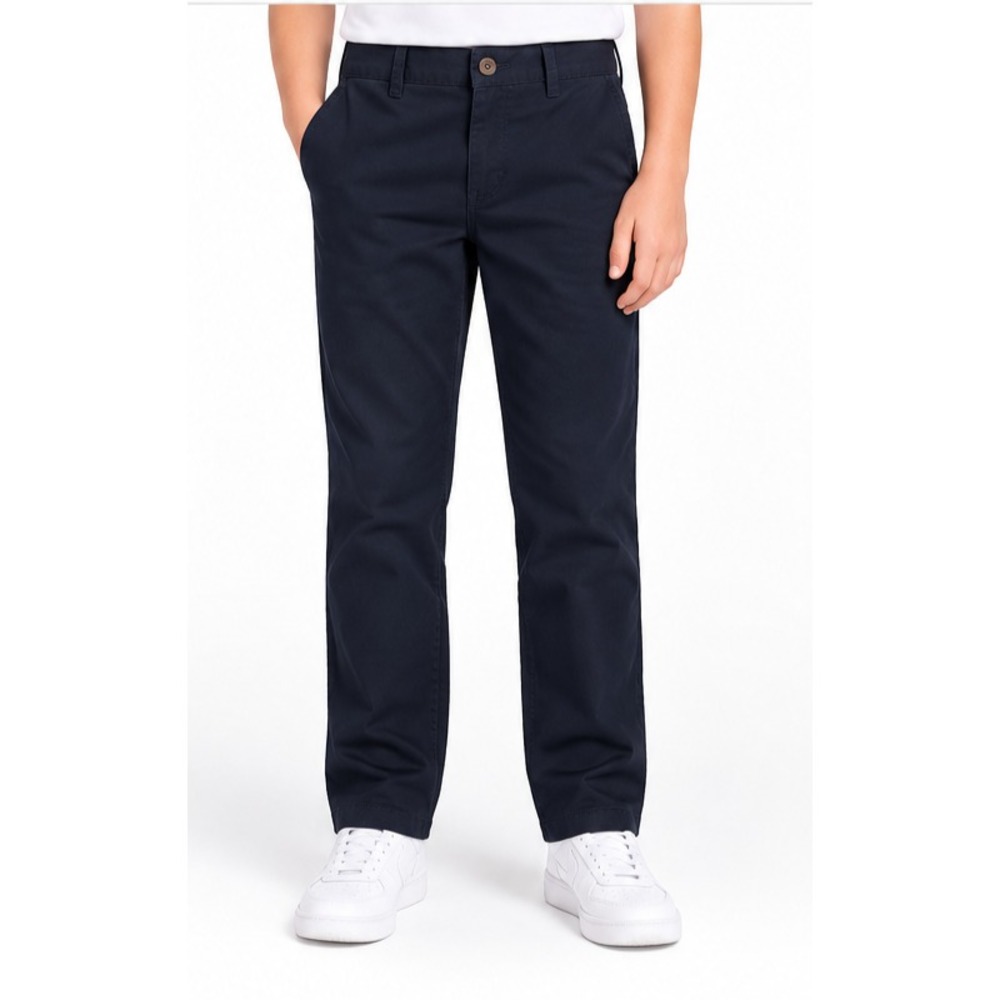 The Childrens Place Boys Chino Pants Size 14S Navy Slim Stretch Uniform Pockets